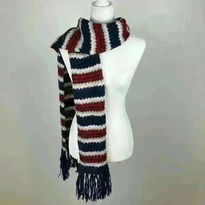 Aeropostale Striped Knit Scarf One Size